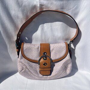 Vintage Coach Soho Signature Jacquard Monogram Bag Lavender Light Purple
